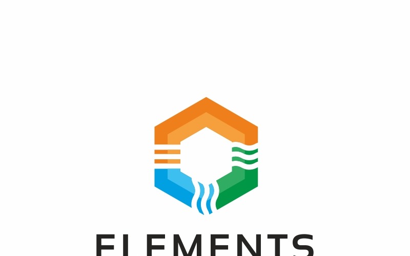 Szablon Logo natura elementów