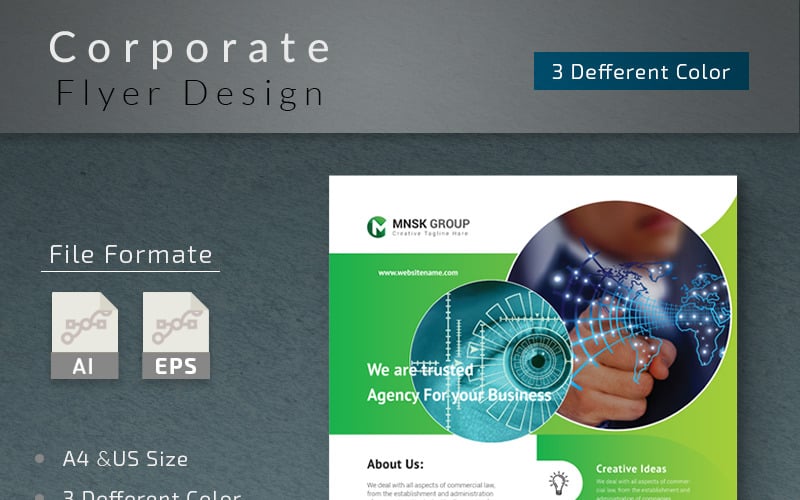Download Фирменный стиль "Business Corporate Flyer - Corporate Identity Template" / Business Corporate Flyer - Corporate Identity Template - Фирменный стиль на тему графика business flyer creative minimal corporate identity