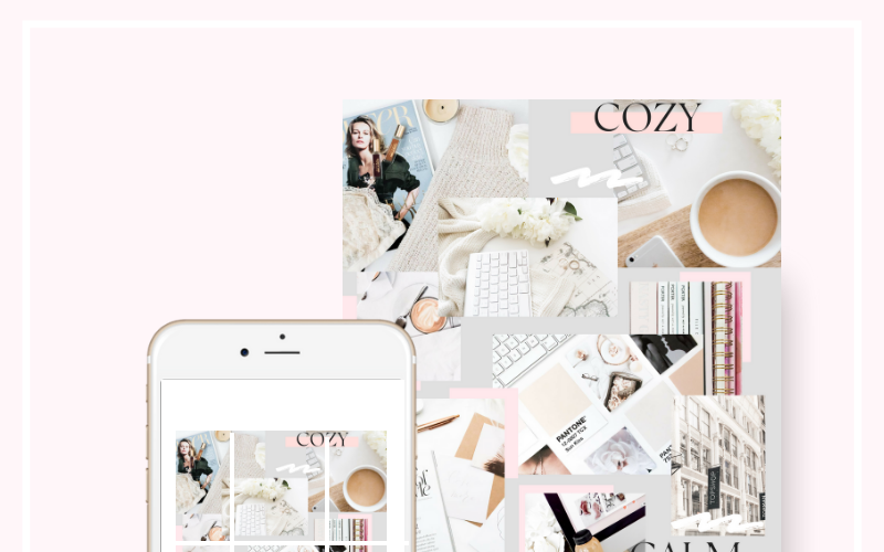 Download Шаблон для соцсетей "CANVA IG Puzzle Sophia Social Media Template" / CANVA IG Puzzle Sophia Social Media Template - Шаблон для соцсетей на тему графика instagram instagrampuzzle igpuzzle feminine template graphic canva socialmedia blog blogger