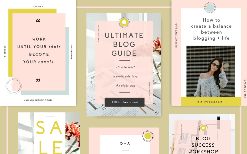 Download Шаблон для соцсетей "CANVA Infopreneur Kit Social Media Template" / CANVA Infopreneur Kit Social Media Template - Шаблон для соцсетей на тему графика canva canvatemplates infopreneur socialmedia instagram pinterest facebook twitter blog website graphic kit bundle