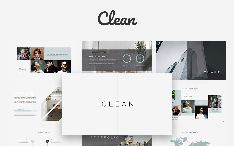 Clean Creative Keynote Template №76124