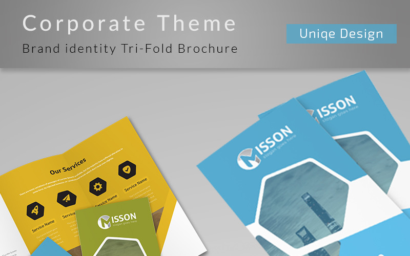 Download Фирменный стиль "Creative Trifold Brochure - Corporate Identity Template" / Creative Trifold Brochure - Corporate Identity Template - Фирменный стиль на тему графика brochure creative minimal business corporate trifold polygraphy