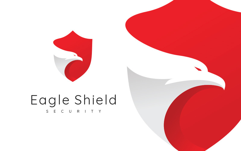 Download Шаблон логотипа "Eagle Shield Logo Template" / Eagle Shield Logo Template - Шаблон логотипа на тему графика bird logo hawk icon falcon graphic concept eagle shield security corporate protection wing art national predator animal stamp guard emblem