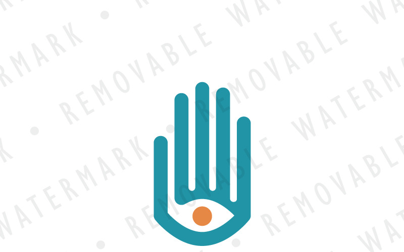 Download Шаблон логотипа "Eye in Hand Logo Template" / Eye in Hand Logo Template - Шаблон логотипа на тему графика abstract,hand,eye,human,knowledge,power,protection,sense,wisdom,sight,energy,logo,design,template,omniscience,omnipotence,yoga,meditation,education,focus
