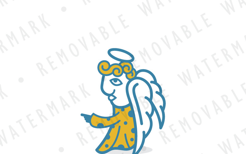 Download Шаблон логотипа "Holy Harbinger Logo Template" / Holy Harbinger Logo Template - Шаблон логотипа на тему графика angel,prophet,messenger,judge,holy,priest,church,saint,guide,mascot,illustration,apostle,harbinger,logo,design,template,leadership,hope,judgment,art