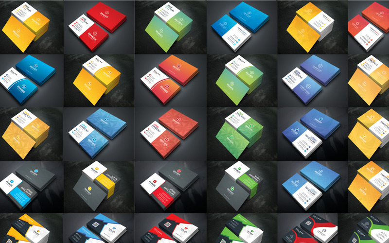 Download Бандл визитных карточек - 144 печатных варианта / in One Print Ready Corporate Business Card Bundle - 144+ Items - Фирменный стиль на тему графика print ready bundle printing all in one mega flyer business card postcard event ticket bifold brochure trifold giftcard resume presentation