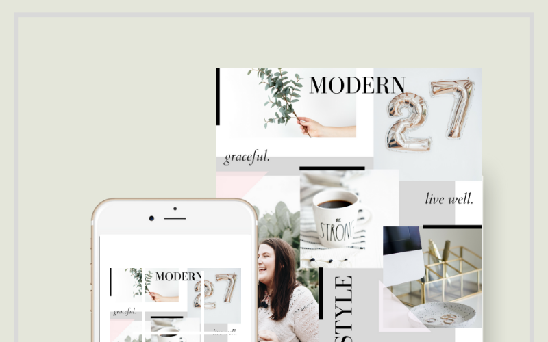Instagram Puzzle LILY Social Media Template