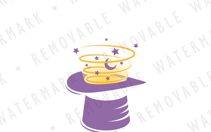 Download Шаблон логотипа "Magical Hat Logo Template" / Magical Hat Logo Template - Шаблон логотипа на тему графика energy,portal,magic,magician,wizard,source,hat,cylinder,mysterious,magical,logo,design,template,vortex,absorb,hatter,twister,entertainment,event,animation