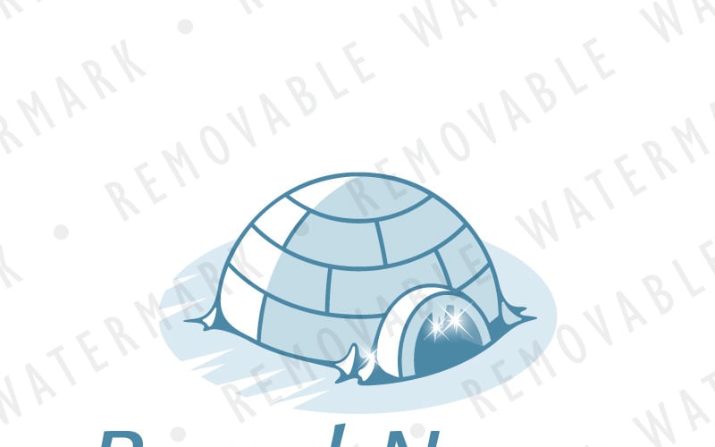 Modèle de logo Igloo polaire