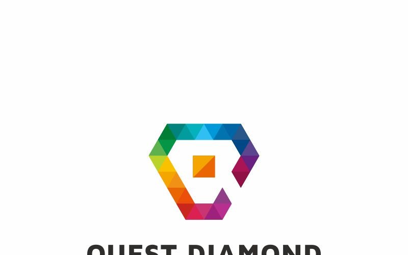 Download Шаблон логотипа "Quest Diamond Q Letter Logo Template" / Quest Diamond Q Letter Logo Template - Шаблон логотипа на тему графика alphabet black bold circle creative creativity fashion finance initial letter q logo luxury media monogram multimedia q quality queen real