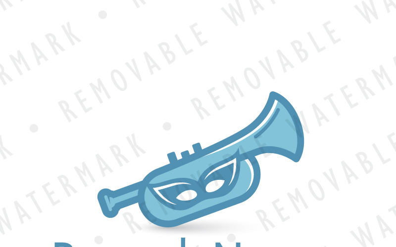 Download Шаблон логотипа "Trumpet of Events Logo Template" / Trumpet of Events Logo Template - Шаблон логотипа на тему графика instrument,trumpet,mask,event,announcement,sound,carnival,jazz,cultural,music,theater,musician,logo,design,template,recording,bar,club,entertainment,art