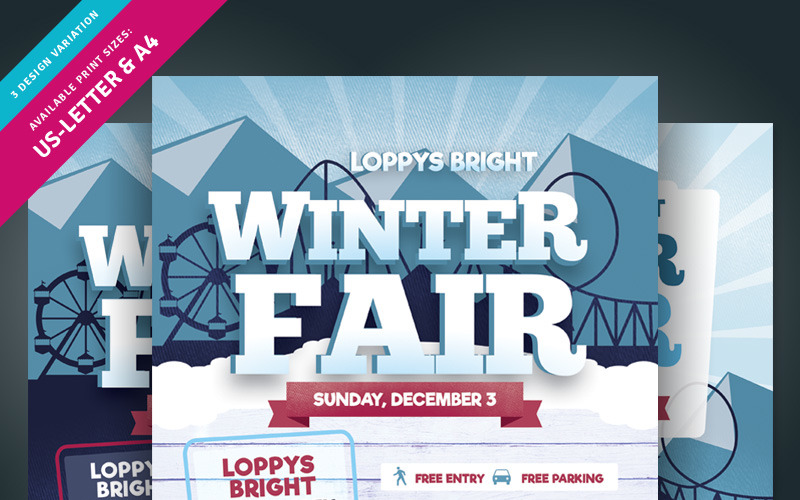 Download Фирменный стиль "Winter Fair Flyer - Corporate Identity Template" / Winter Fair Flyer - Corporate Identity Template - Фирменный стиль на тему графика winter fair fest wonderland festival christmas party night market sale ad ads magazine poster leaflet pamphlet craft