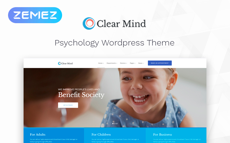 Clear Mind - Psychological Center Multifunctioneel klassiek WordPress Elementor-thema