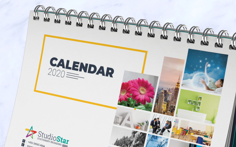 Download Planner "2020 Desk / Table Calendar / Planner" / 2020 Desk / Table Calendar / Planner - Planner на тему графика 2019 calendar wall desk new year template table yearly monthly 12 month current indesign 2018 happy advent table