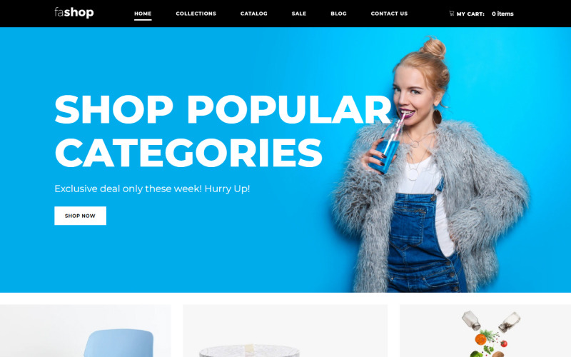 faShop - Оптовий магазин готової до використання чистої теми Shopify