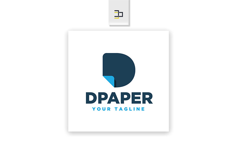 Папір - шаблон логотипу Leter D