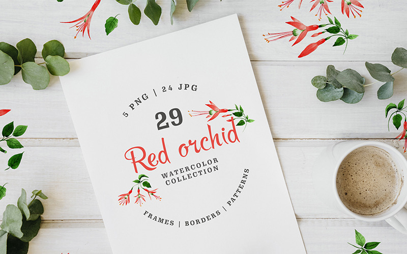 Download Иллюстрация "Red Orchid Watercolor Png - Illustration" / Red Orchid Watercolor Png - Illustration - Иллюстрация на тему графика red orchid watercolor png