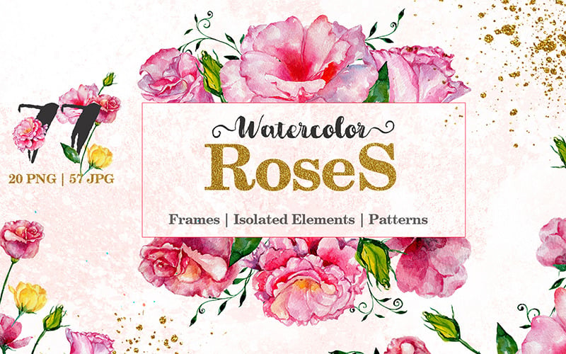 Roses Red Watercolor Png - Illustration