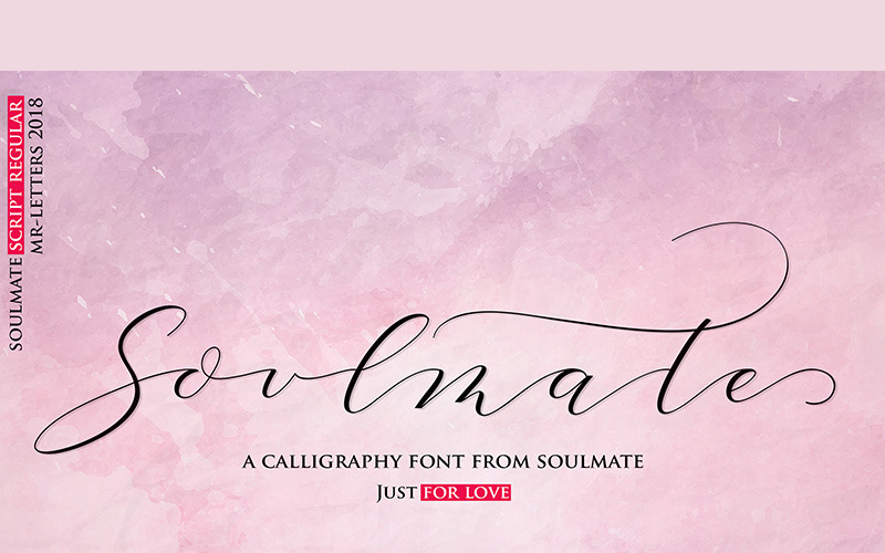 Download Шрифт "Soulmates Cursive Font" / Soulmates Cursive Font - Шрифт на тему графика font printing calligraphy typeface script typography