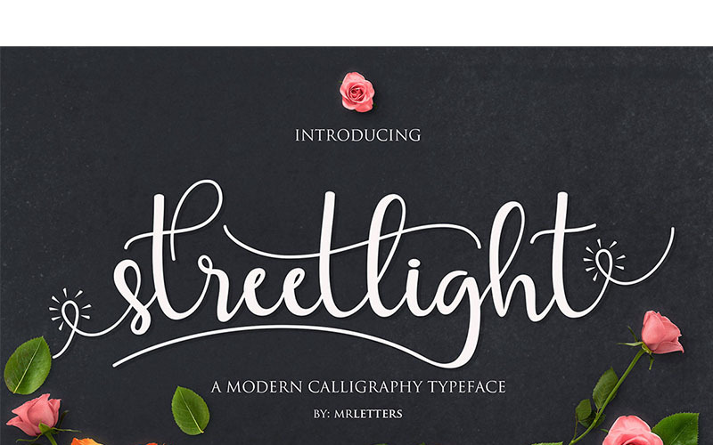 Download Шрифт "Streetlight Cursive Font" / Streetlight Cursive Font - Шрифт на тему графика font script fontface typeface printing curves typography calligraphy