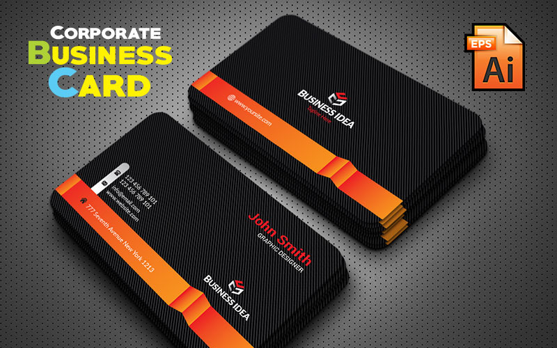 Download Фирменный стиль "Stylish Black Business Card - Corporate Identity Template" / Stylish Black Business Card - Corporate Identity Template - Фирменный стиль на тему графика abstract art artistic blue building computer corporate graph graphic green hi-quality id kit internet logo modern multimedia official photo play