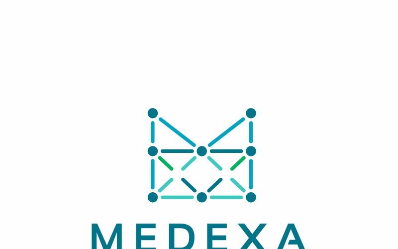 Буква M - шаблон логотипа Medexa