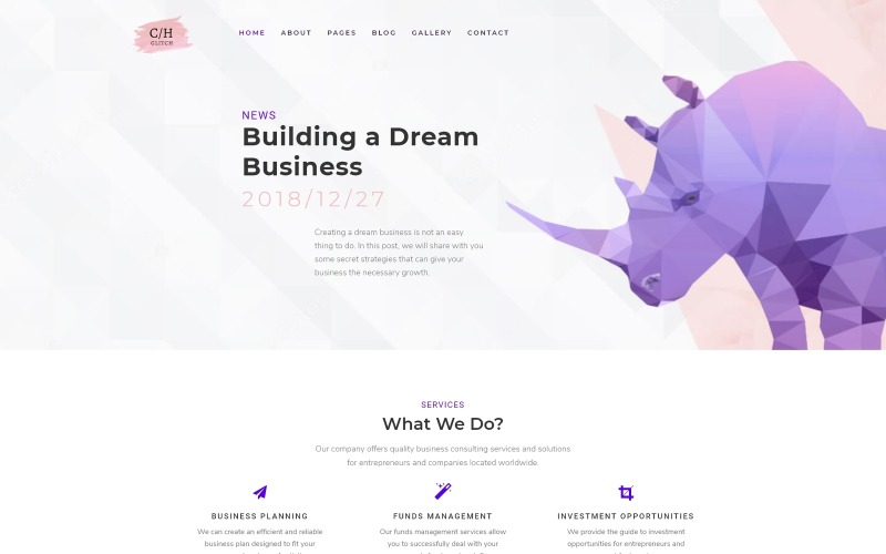 C / H Glitch - Beratung moderne Joomla Vorlage