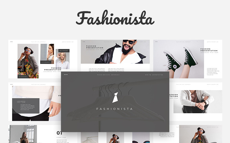 Fashionista - Moda PowerPoint şablonu