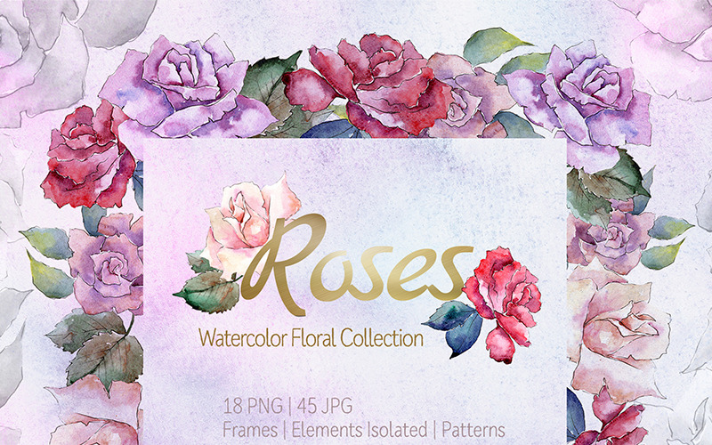 Róże Akwarela Png - Ilustracja