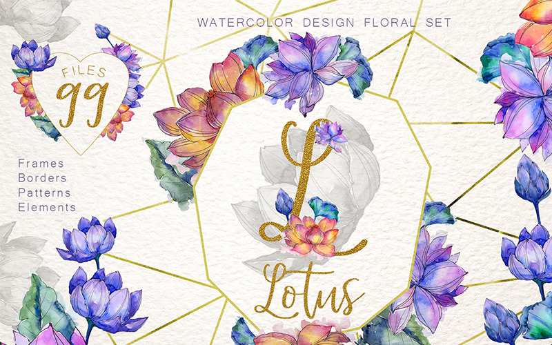 Lotus Watercolor Png - Illustration