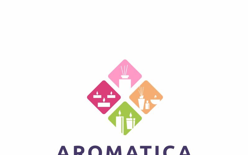 Modelo de logotipo da Aromatica