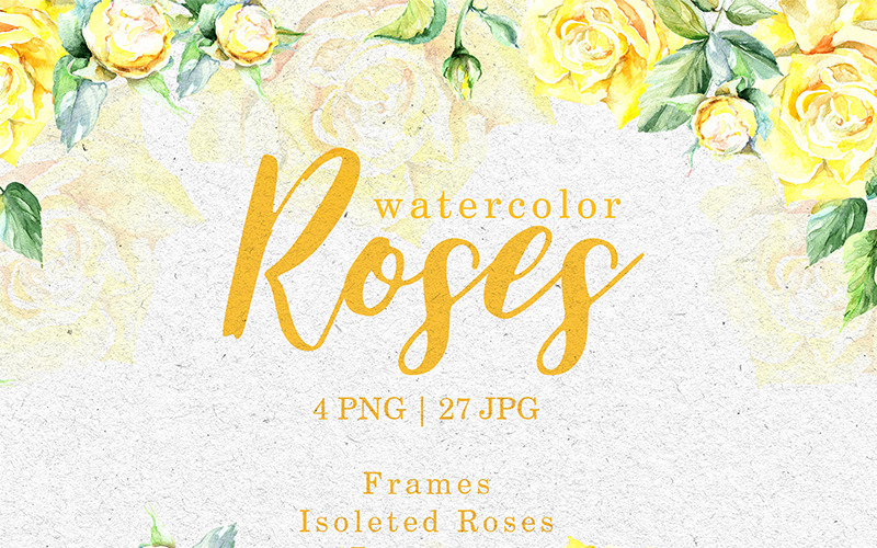 Download Иллюстрация "Roses Bright Yellow Watercolor Png - Illustration" / Roses Bright Yellow Watercolor Png - Illustration - Иллюстрация на тему графика roses bright yellow watercolor png