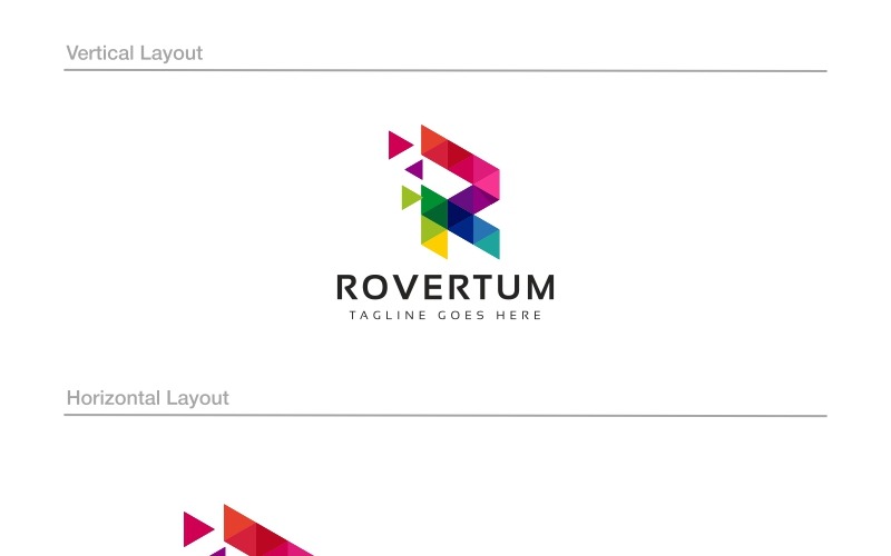 Download Шаблон логотипа "Rovertum R Letter Logo Template" / Rovertum R Letter Logo Template - Шаблон логотипа на тему графика agency art construction development group internet letter logistics marketing r logo reliable serious studio web