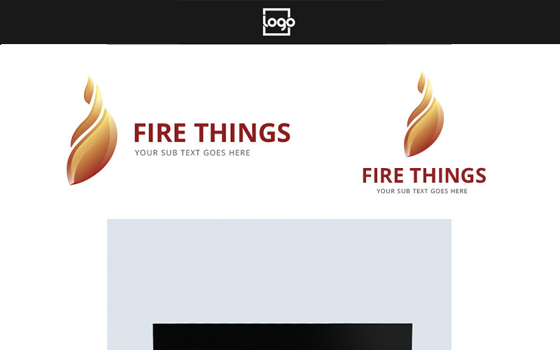 Шаблон логотипа Fire Things