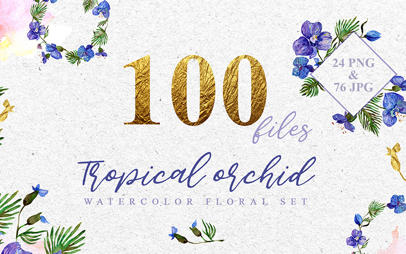 Download Иллюстрация "Tropical orchid Watercolor png - Illustration" / Tropical orchid Watercolor png - Illustration - Иллюстрация на тему графика 