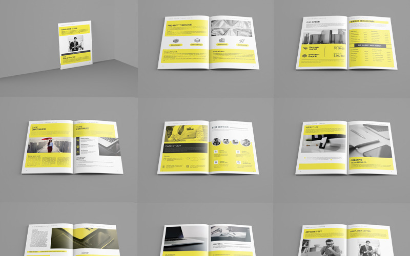 VOLUME Print Ready Proposal 2+ Enthaltene Elemente - Corporate Identity-Vorlage