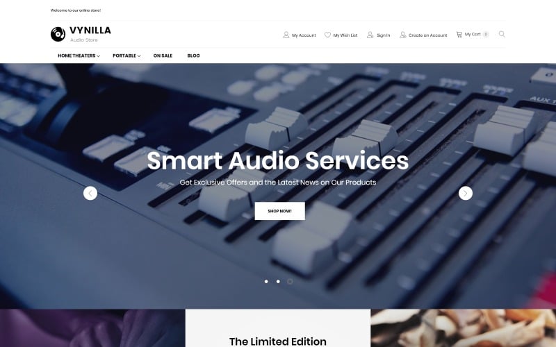 Vynilla - AMP Audio Store Magento Teması