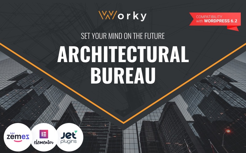 Worky - Biuro architektoniczne Wielozadaniowy nowoczesny motyw WordPress Elementor