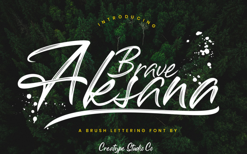 Aksana Brush cursief lettertype