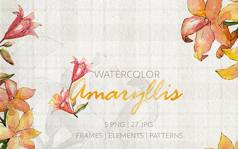 Download Иллюстрация "Amaryllis Watercolor png - Illustration" / Amaryllis Watercolor png - Illustration - Иллюстрация на тему графика amaryllis watercolor png