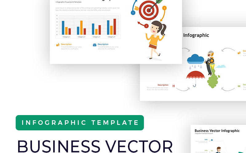 Biznesowa prezentacja wektorowa - szablon Infografika PowerPoint