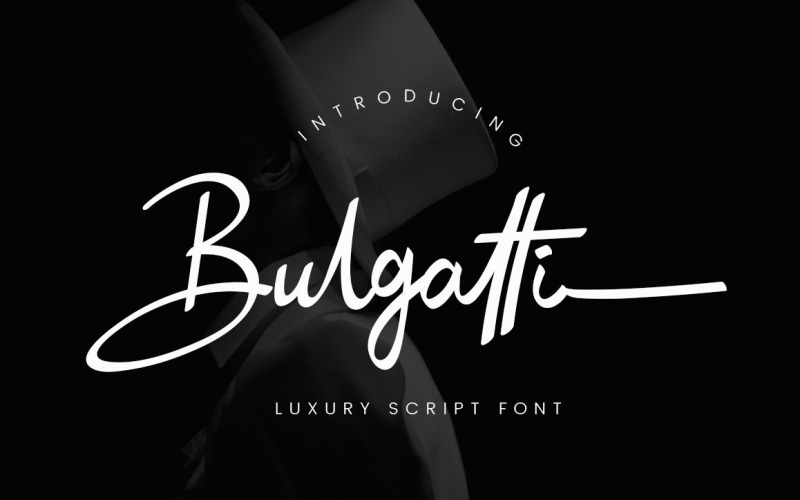 Bulgatti luxe cursief lettertype