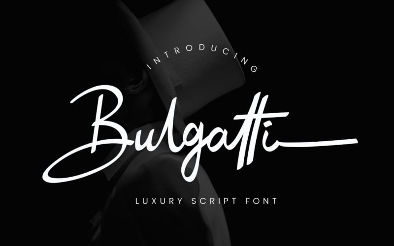 Luxusní kurzívové písmo Bulgatti