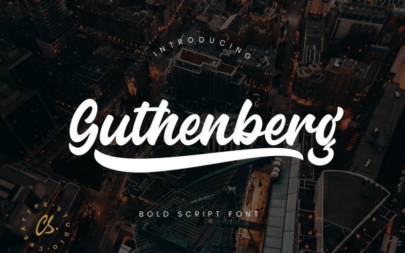 Fuente Guthenberg Bold Cursive
