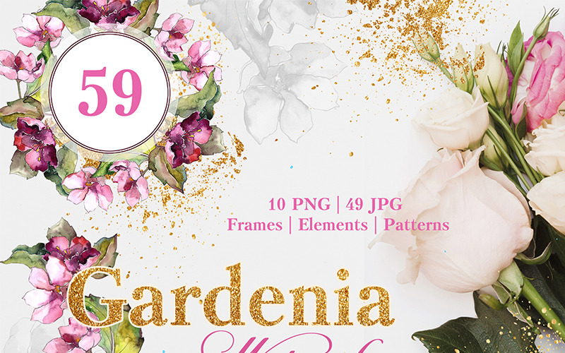 Download Иллюстрация "Gardenia Watercolor Png - Illustration" / Gardenia Watercolor Png - Illustration - Иллюстрация на тему графика gardenia watercolor png