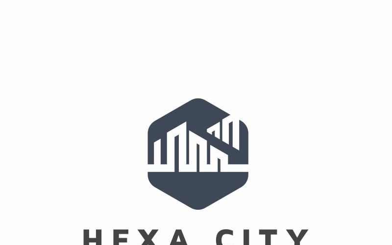 Modelo de logotipo da Hexa City