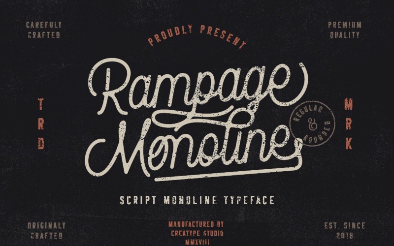 Download Шрифт "Rampage Monoline Cursive Font" / Rampage Monoline Cursive Font - Шрифт на тему графика handwriting,brush,bold,retro,stamp,rough,handwritten,script,casual,natural,style,branding,stylish,feminine,girly,elegant,fashionable,writing,written,sign