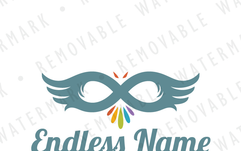 Шаблон логотипа Bird of Infinity