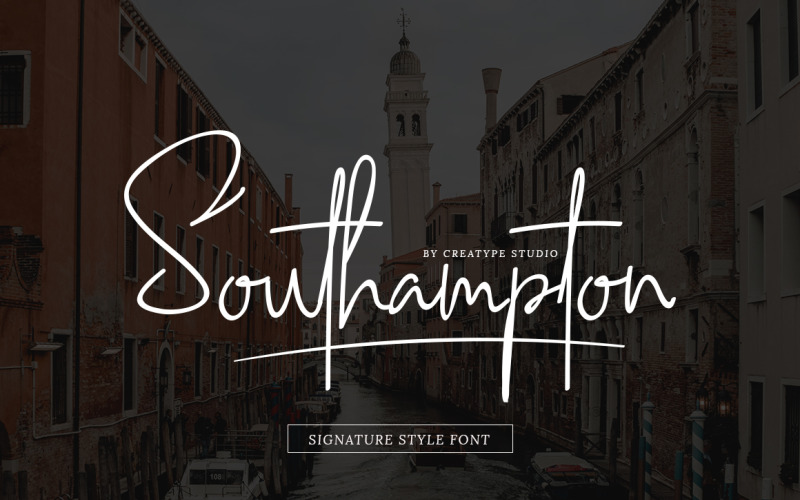 Southampton Signature stílusú betűtípus