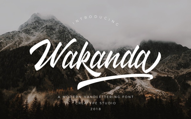 Wakanda cursief lettertype